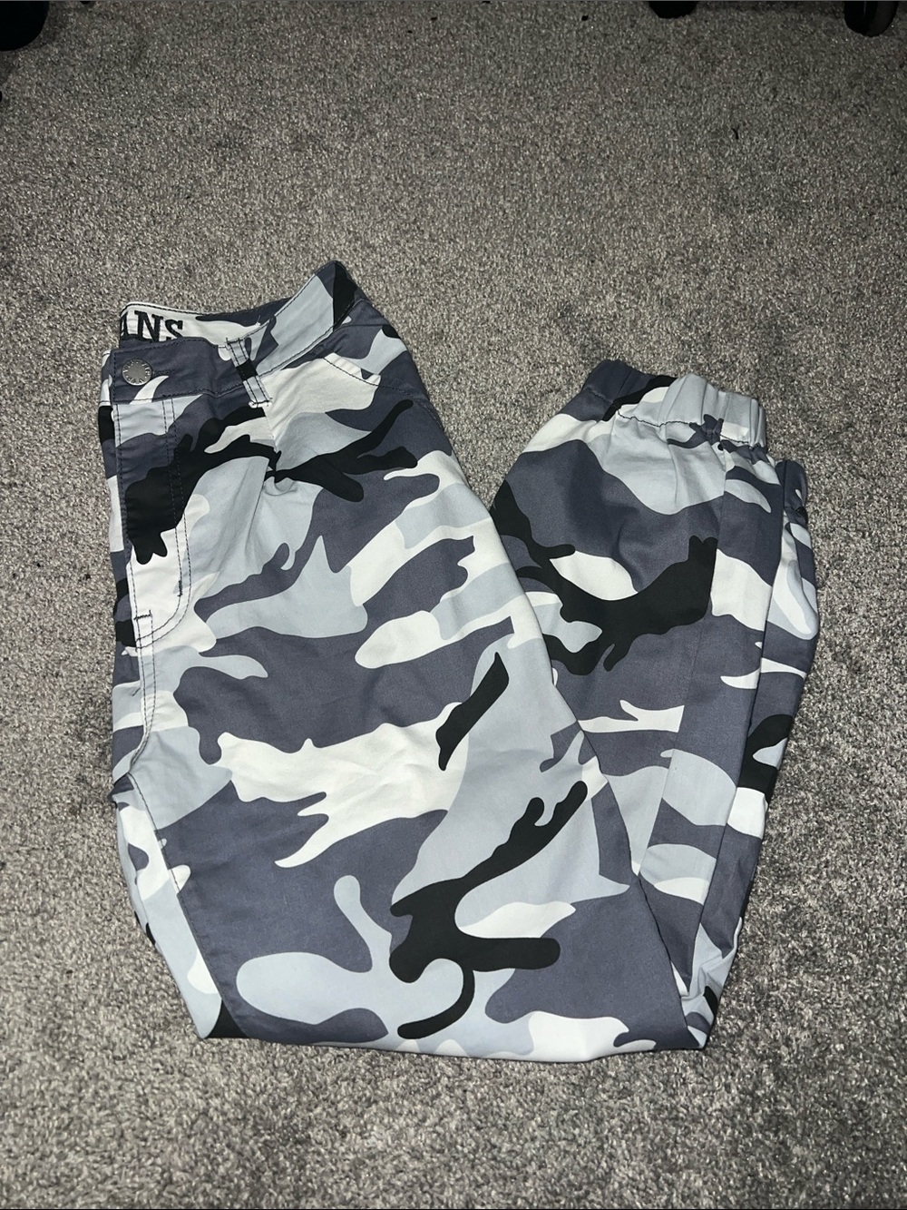 VIP Gray & Black Camo Straight Leg Pants
